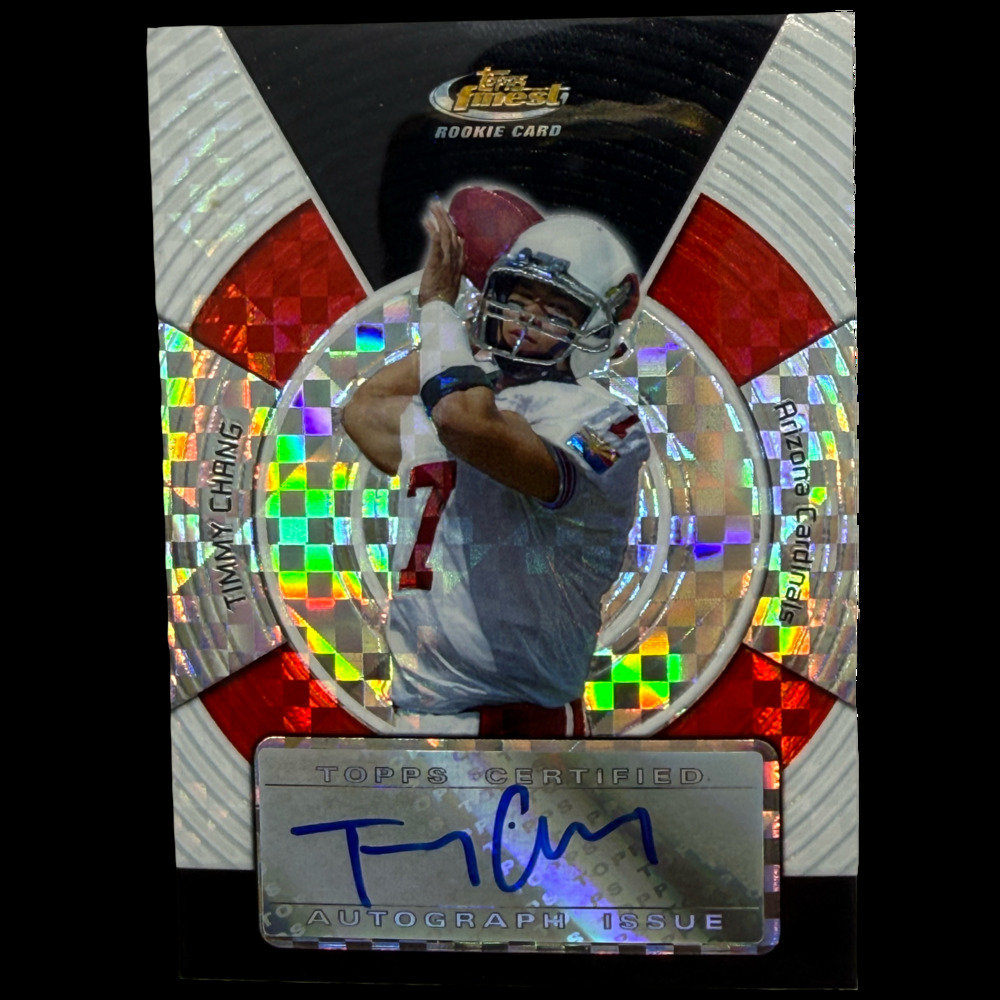 2005 Topps Finest Timmy Chang Rookie Autograph X-Fractor Card Serial 182 of 250